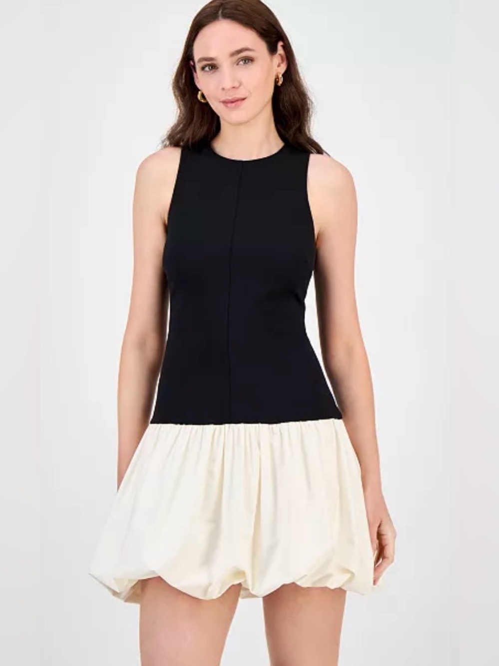 RACHEL Rachel Roy Black Mini Dress with Gold Label - Picture 2 of 7
